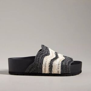 Anthropologie Silent D Platform Raffia Sandals NWT